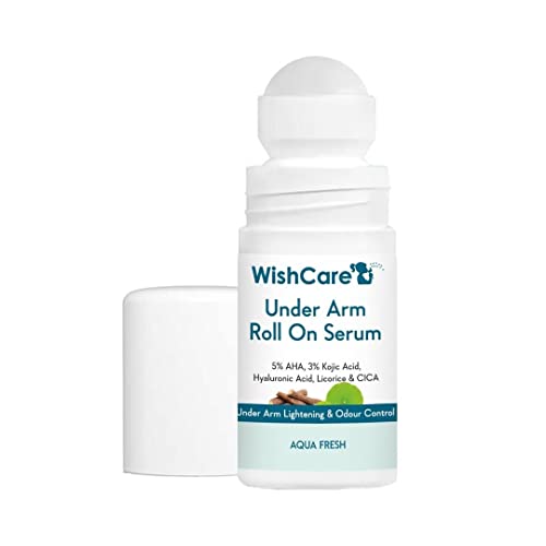 WishCare Underarm Roll On Serum - 5% AHA, 3% Kojic Acid, HA, Licorice - Underarm Lightening & Odour Control - Long Lasting Aqua Fragrance-50ml - Related product