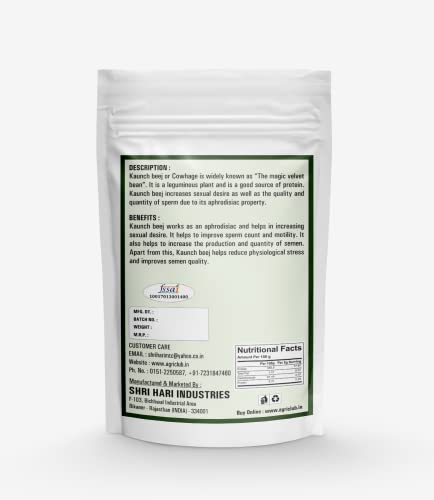 Agri Club Safed kaunch Beej Powder 200 g, Mucuna Pruriens, White Kaunch Seeds powder, Kapikacchu - View 2 of 2
