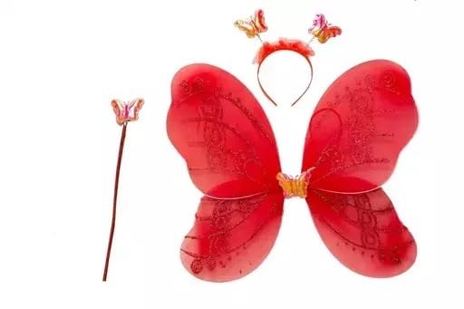 Royals Fairy Butterfly Wings for Kids (Pack of 3), Random Colours - View 7 of 8