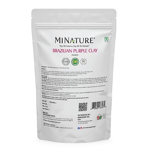 mi nature Brazilian Purple Clay For Detoxifying Skin, Facial Cleansing Mask | 227g(8 oz) (0.5 lb) - View 2 of 3