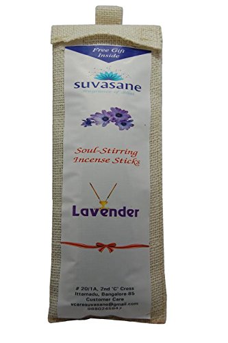 Suvasane Agarbatti Lavender Fragrance, 180 Sticks per Pack, Black 9" Sticks in Jute Bag - Shop at Colombo Mall