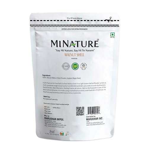 mi nature Walnut Shell Powder - No Silica or Any Artifical Additives - For Homemade Natural Scrub Formula| 100% Pure, Natural &amp; Cruelty Free - 227g/1/2 lbs/8 oz - View 2 of 2