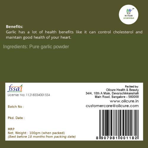 Nxtgen Ayurveda Garlic Powder - 100 gm - View 2 of 2