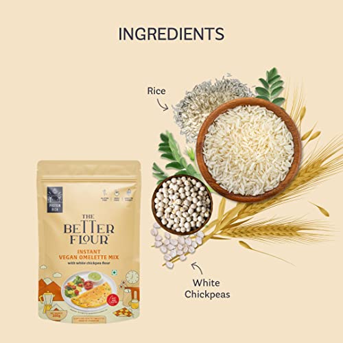 The Better Flour Instant Vegan Chilla or Omelette Mix, Instant Gluten Free &amp; Protein Rich Chilla, Has Plant Based Proteins (200gm) - View 2 of 2