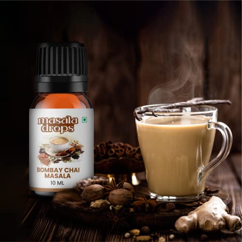 Masala Drops Bombay Chai Masala - 10 ML | Pure &amp; Natural Ingredients | Authentic and Original Mumbai Cutting Chai | 1 Drop per Cup (Pack of 1) - View 2 of 3