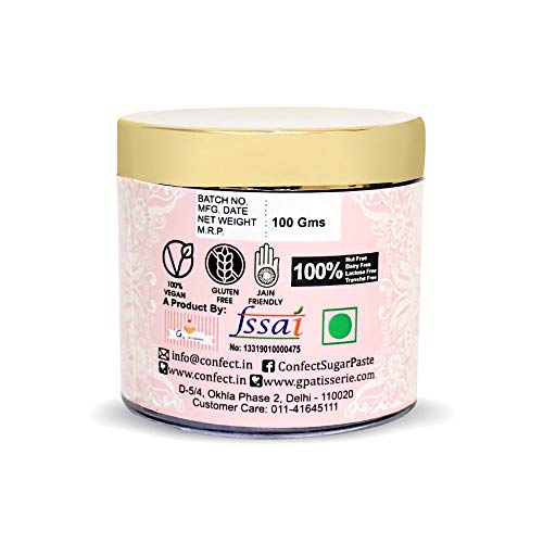 Confect Edible Lace for Cakes Metallic Blush Pearly Pink - 100 GMS (FROM INDIA SAB) - View 6 of 7