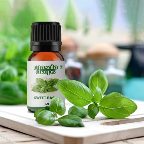 Masala Drops Aromatic Sweet Basil - 10 ML | Pure &amp; Natural | For Continental cuisine, Marination, Seasoning, Salads, Shakes and Smoothies (Pack of 1) - View 2 of 3