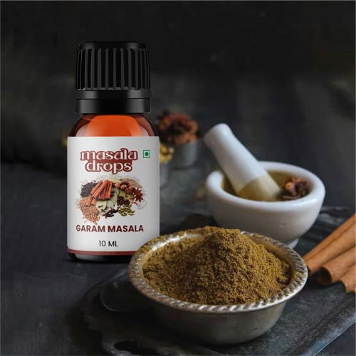 Masala Drops Aromatic Garam Masala Drops- 10 ML | Pure &amp; Natural | For Cooking, biryani, Curries, Gravies, Veg and Non-Veg recipes and Food flavouring (Pack of 1) - View 3 of 3