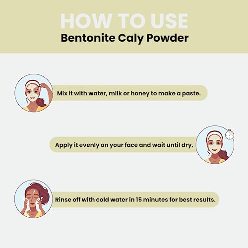 mi nature Multani Mitti/Clay Powder, 100% Pure Natural Bentonite Clay Powder for Detoxifying &amp; Glowing Skin Care &amp; Herbal Silky &amp; Smooth Hair |227g(8 oz) (0.5 lb) - View 4 of 4