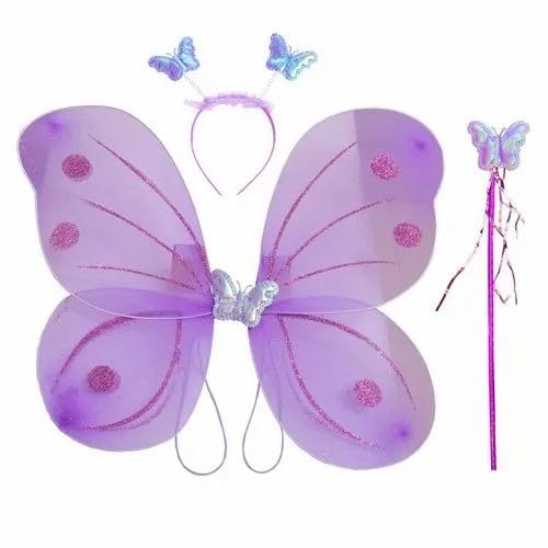 Royals Fairy Butterfly Wings for Kids (Pack of 3), Random Colours - View 8 of 8