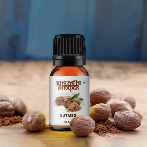 Masala Drops Aromatic Nutmeg - 10 ML | Pure &amp; Natural | For Cooking, Baking, Sweets and Savory, puddings, Fruit salads, Indian, Middle Eastern, and Caribbean cuisines (Pack of 1) - View 2 of 3