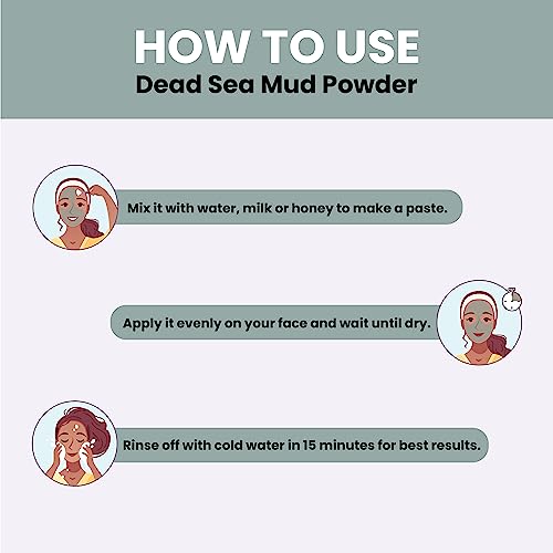 mi nature Dead Sea Mud Powder for Face, Body &amp; Hair | Dead Sea Mud Revitalizing, Exfoliating Powder | All Natural | Healthy Skin Care| 227g (0.5lb)/8 oz… - View 2 of 3