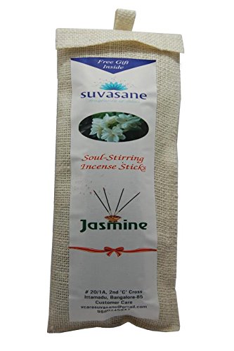 Suvasane Agarbatti Jasmine Fragrance, 180 Sticks per Pack, Black 9" Sticks in Jute Bag - Related product