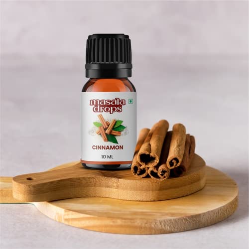Masala Drops Special Cinnamon | 100% Pure &amp; Natural | Premium Quality - 10 ML| For Cooking, Baking, Desserts, Tea, Coffee, Black Coffee, Honey, Apple cider vinegar, Herbal Juices, Salads and smoothies (Pack of 1) - View 2 of 3