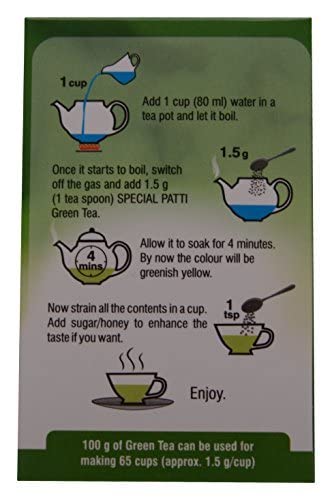 C. Somabhai's Plain Green Tea (100 gms) - Pure &amp; Natural Flavour - Green Tea For Detox &amp; Antioxidant - Soothing &amp; Calming Green Tea Loose Leaves Powder (FROM INDIA SAB) - View 5 of 7