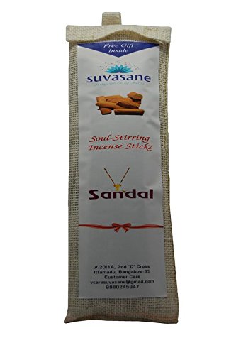 Suvasane Agarbatti Sandal Fragrance, 90 Sticks per Pack, Black 9" Sticks in Jute Bag - Shop at Colombo Mall