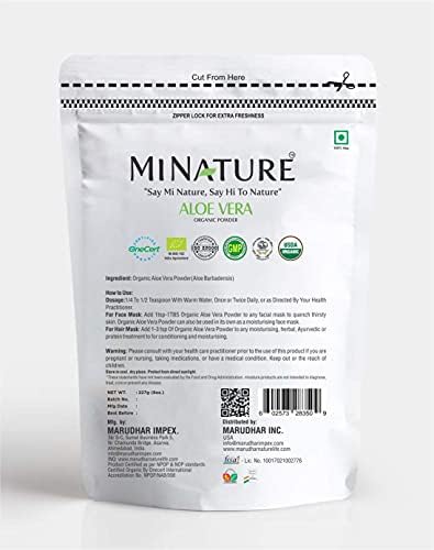 mi nature Aloevera Powder (Aloe barbadenis) / 100% Pure,227gm - View 3 of 4