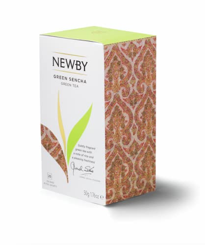Newby Green Sencha | 25 Tea Bags | Energzing &amp; Antioxidants Rich | Fine Spring Plucked Premium Tea Leaves | 50 gms (FROM INDIA SAB) - View 2 of 5