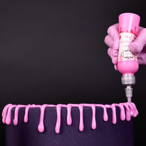 Confect Drips for Cake Decoration Edible Matt Color for Decorating Cake Hot Hot Pink 100 ml Pack of 1 (FROM INDIA SAB) - View 3 of 5