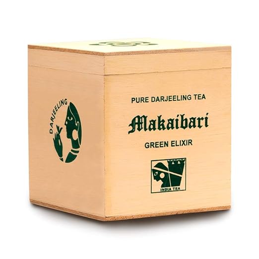 Makaibari Darjeeling Tea: Green Elixir Chestlet | USDA Certified Premium Green Tea | Anti-Oxidants, Immunity Booster | Green Tea | 250g (FROM INDIA SAB) - View 2 of 5
