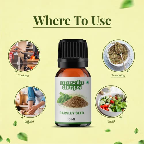 Masala Drops Aromatic Parsley - 10 ML | Pure &amp; Natural | For Continental cuisine, Marination, Seasoning, Salads, Shakes and Smoothies (Pack of 1) - View 3 of 3