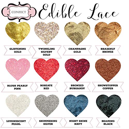 Confect Edible Lace for Cakes Metallic Blush Pearly Pink - 100 GMS (FROM INDIA SAB) - View 5 of 7
