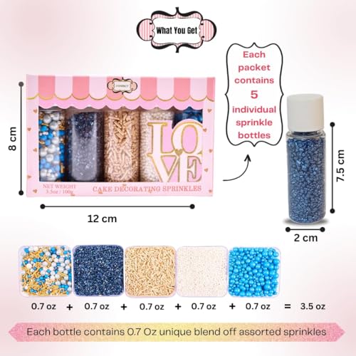 Confect Fusion Mashup Sprinkles FM Multipack 14 100 gms for Cake Cupcake Décor (FROM INDIA SAB) - View 5 of 7