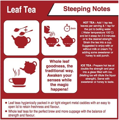 Premiers Assam Tea, Premium Black Tea, Pure and Authentic Single Origin Tea, Loose Leaf Tea, 100 Gms, 50 Cups, Garden Fresh Tea, Full-Bodied, Robust and Malty Taste, Black Paper Box (FROM INDIA SAB) - View 3 of 4