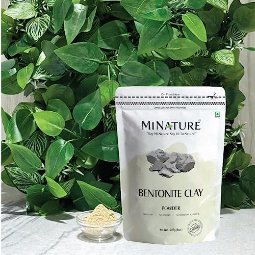 mi nature Multani Mitti/Clay Powder, 100% Pure Natural Bentonite Clay Powder for Detoxifying &amp; Glowing Skin Care &amp; Herbal Silky &amp; Smooth Hair |227g(8 oz) (0.5 lb) - View 3 of 4