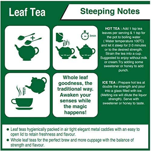 Premiers Darjeeling Tea, Premium Black Tea, Pure and Authentic Single Origin Tea, Loose Leaf Tea, 100 Gms, 50 Cups, Garden Fresh Tea, Muscatel and Slightly Fruity Taste, Black Paper Box (FROM INDIA SAB) - View 5 of 5