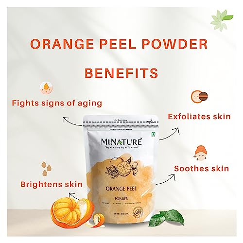 mi nature Orange Peel Powder,100% Pure&amp;Natural Orange Peel Powder For Skin&amp;Body Care|Citrus Aurantium For D-Tan/Glowing Skin/Fack Pack/Skin Lightning/Natural Face Pack(All Types Of Skin /227G(8Oz) - View 3 of 3