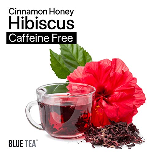 BLUE TEA - Hibiscus Cinnamon And Clove Herbal Tea - 50gm (50 Cups) || CAFFEINE FREE || Zero Additives - Healthy Tea - Food Grade Pet Jar Packing | - View 2 of 4