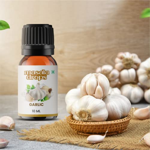 Masala Drops Aromatic Garlic - 10 ML | Pure &amp; Natural | For Traditional Cooking, biryani, Curries, Gravies, pulao, Warm water and Honey (Pack of 1) - View 2 of 3