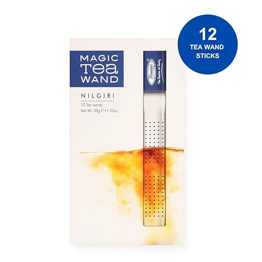 Premiers Nilgiri Tea, Premium Black Tea, Single Origin Tea, Leaf Tea in Magic Tea Wands, 12 Wands, 30 Gms, Light-Bodied with Floral Flavours, Make Iced or Hot Tea, Tea Stick Infuser in a White Box (FROM INDIA SAB) - View 3 of 7