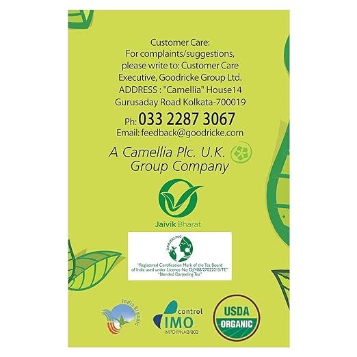 GOODRICKE Barnesbeg Organic Darjeeling Green Tea - 100 gm, (Pack of 3) | 100% Pure &amp; Natural | Premium Loose Leaves for Weight Loss and Detox (FROM INDIA SAB) - View 6 of 7