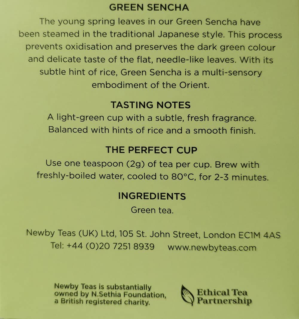 Newby Sencha Green Tea | Fresh, Verdant Aroma &amp; Mild Silky Aftertaste | Finest Loose Leaf Sencha Tea | 100g (FROM INDIA SAB) - View 6 of 6