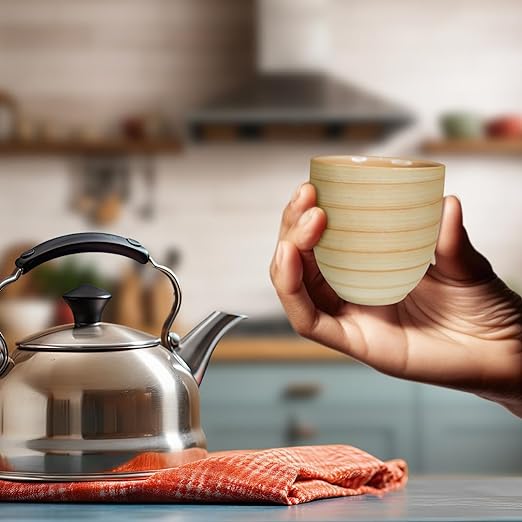 OT India Gold Tea with Extra Darjeeling &amp; Assam Long Leaf Tea Pouch (250gm) with Kulhad Ceramic Cup (FROM INDIA SAB) - View 5 of 5