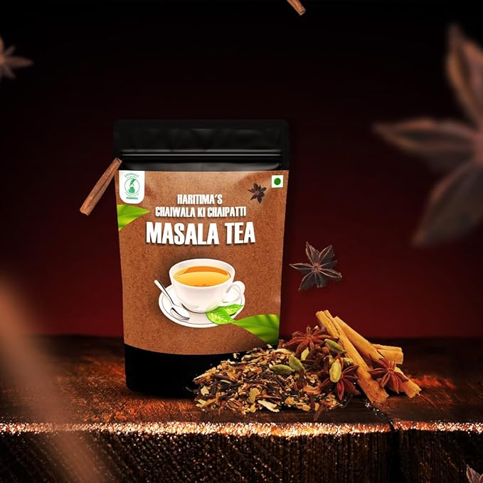 Haritima Chaiwala Ki Chaipatti Masala Flavoured Tea - Assam Tea Infused with Rich &amp; Aromatic Blends | Rich in Taste | Goodness of aromatic Indian spices | Masala Chai, Premium Assam Black Tea | 500g (FROM INDIA SAB) - View 3 of 6