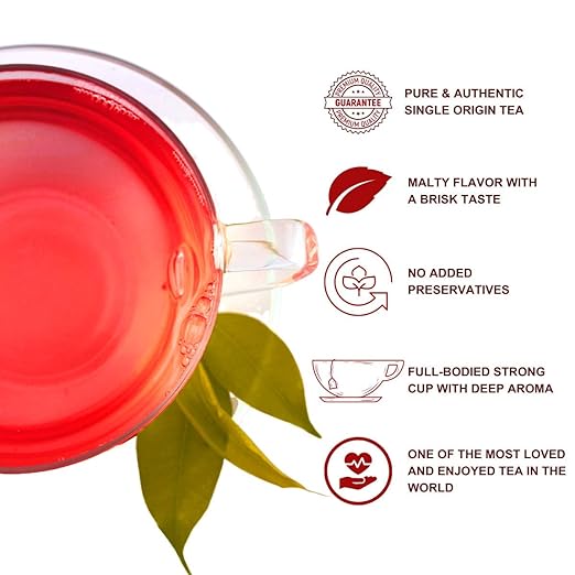 Premiers Assam Tea, Premium Black Tea, Single Origin Tea, Loose Leaf Tea in 20 Biodegradable Pyramid Teabags, 50 Gms, Garden Fresh Tea, Full-Bodied, Robust and Malty Taste, Classic White Box (FROM INDIA SAB) - View 6 of 7