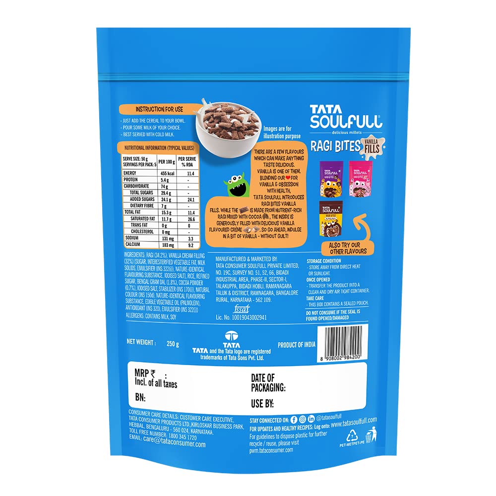 Tata Soulfull Ragi Bites Vanilla Fills, 250g FROM INDIA (SAM) - View 3 of 5