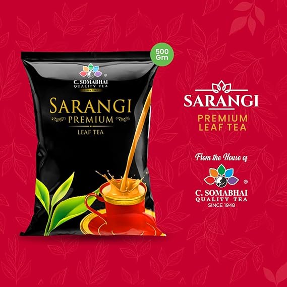C. Somabhai Sarangi Premium Leaf Tea with Strong and Refreshing Desi Chai Taste, 500 g (FROM INDIA SAB) - View 3 of 5