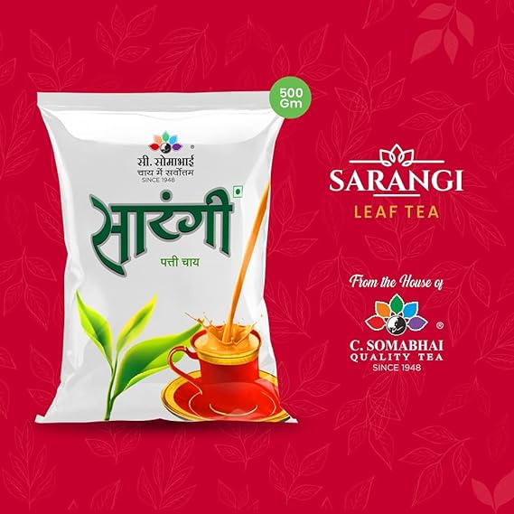 C. Somabhai Sarangi Leaf Tea with Strong and Refreshing Desi Chai Taste, 500 g (FROM INDIA SAB) - View 2 of 5