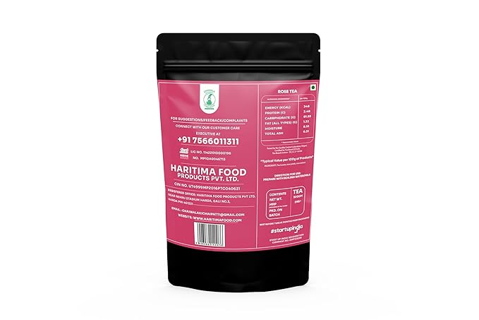 Haritima Chaiwala Ki Chaipatti Rose Flavoured Tea | Grade A - Rose Petals Infused With Assam Tea Leaves | Premium Gulaab Chai Patti | Refreshing &amp; Aroma of Rose Tea Powder | 500g (FROM INDIA SAB) - View 6 of 6