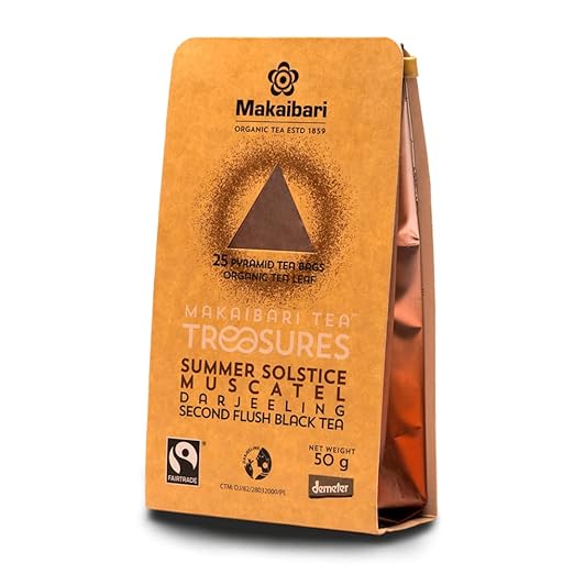Makaibari Tea Treasures Summer Solstice Muscatel Tea Bags| Organic Darjeeling Second Flush Whole Leaf Black Tea | USDA Certified Premium Black Tea | 25 Tea Bags | 50 gm (FROM INDIA SAB) - View 6 of 6