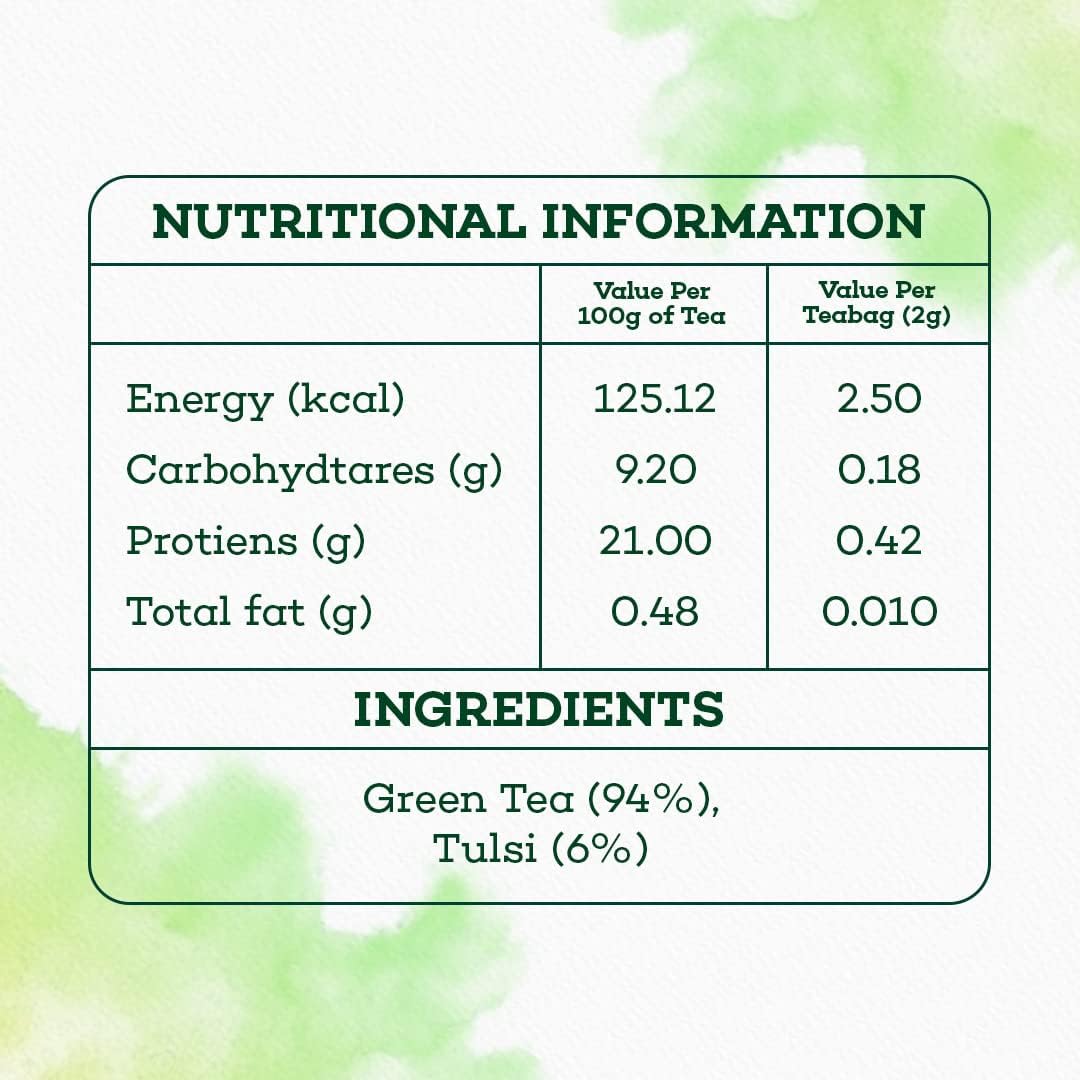 The Hillcart Tales Indian Holy Basil Green Tea - 14 Teabags (FROM INDIA SAB) - View 6 of 6
