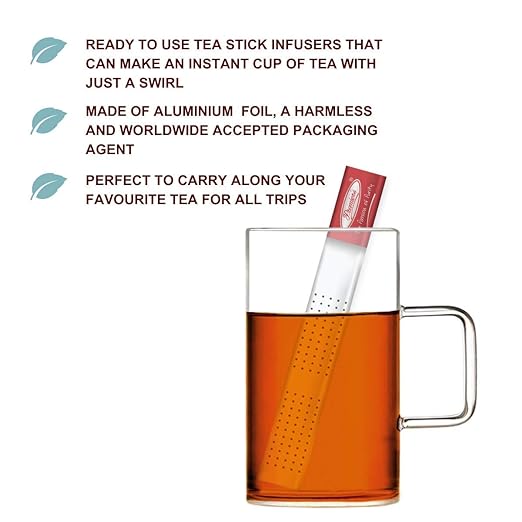 Premiers Mint Flavoured Tea, Refreshing Tea, Leaf Tea in Magic Tea Wands, 12 Wands, 30 Gms, Make Iced or Hot Tea, Minty Relaxing Flavour in Black Tea, Tea Stick Infuser in a White Box (FROM INDIA SAB) - View 6 of 7