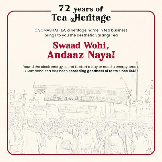 C. Somabhai No. 12 Premium Leaf Tea with Strong and Refreshing Desi Chai Taste, 500 g (FROM INDIA SAB) - View 3 of 5