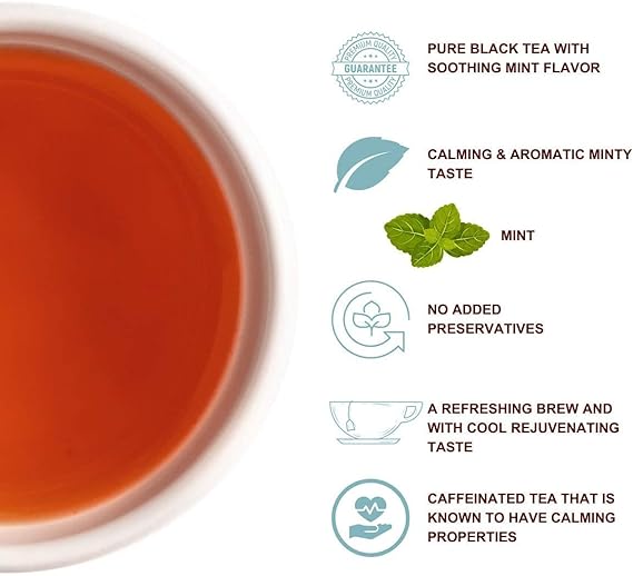 Premiers Mint Flavoured Tea, Pack of 2, (50g x 2), 100g, 50 Teabags, Fruit Tea, No additives, Make Iced or Hot Tea, Minty Relaxing Flavour in Black Tea… (FROM INDIA SAB) - View 2 of 5