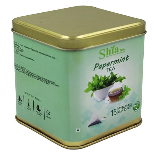 Shia tea peppermint Tea | Herbal Tea | Genuine Organic Flavour | 100 grams | pyramid Tea bags (Peppermint tea bags) (FROM INDIA) SAB - View 3 of 6