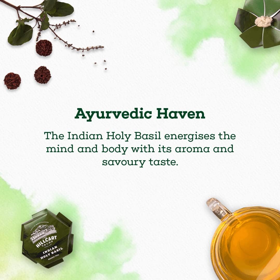 The Hillcart Tales Indian Holy Basil Green Tea - 14 Teabags (FROM INDIA SAB) - View 3 of 6